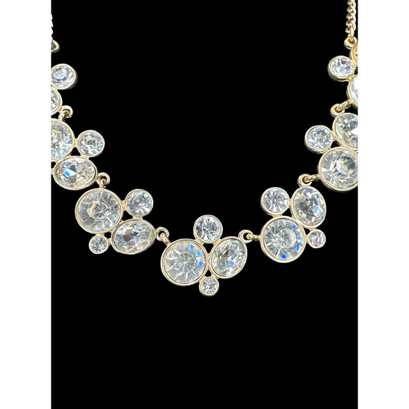 Vintage Natasha Signed GoldToned Crystal Statement Necklace - Picture 2 of 7